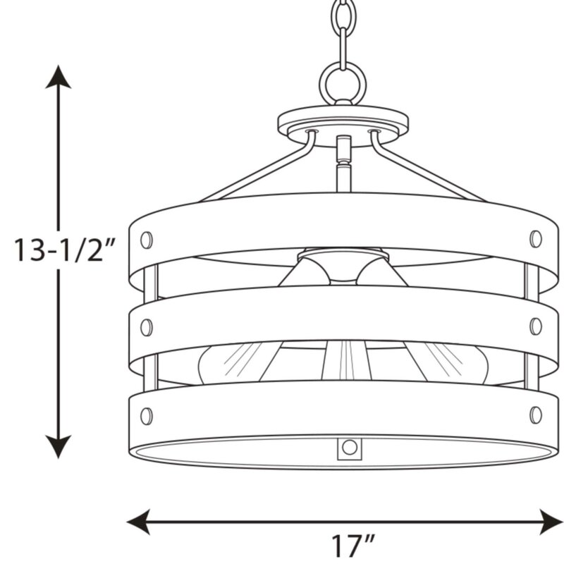 Emaria 3-Light Drum Pendant