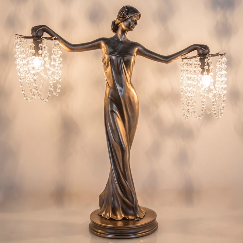 Kuntz Grecian Goddess Beaded 24" Table Lamp