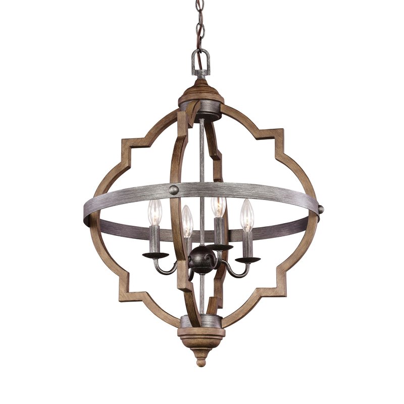 Bennington 4-Light Lantern Geometric Pendant