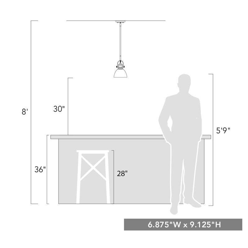 Vedder 1-Light Bell Pendant