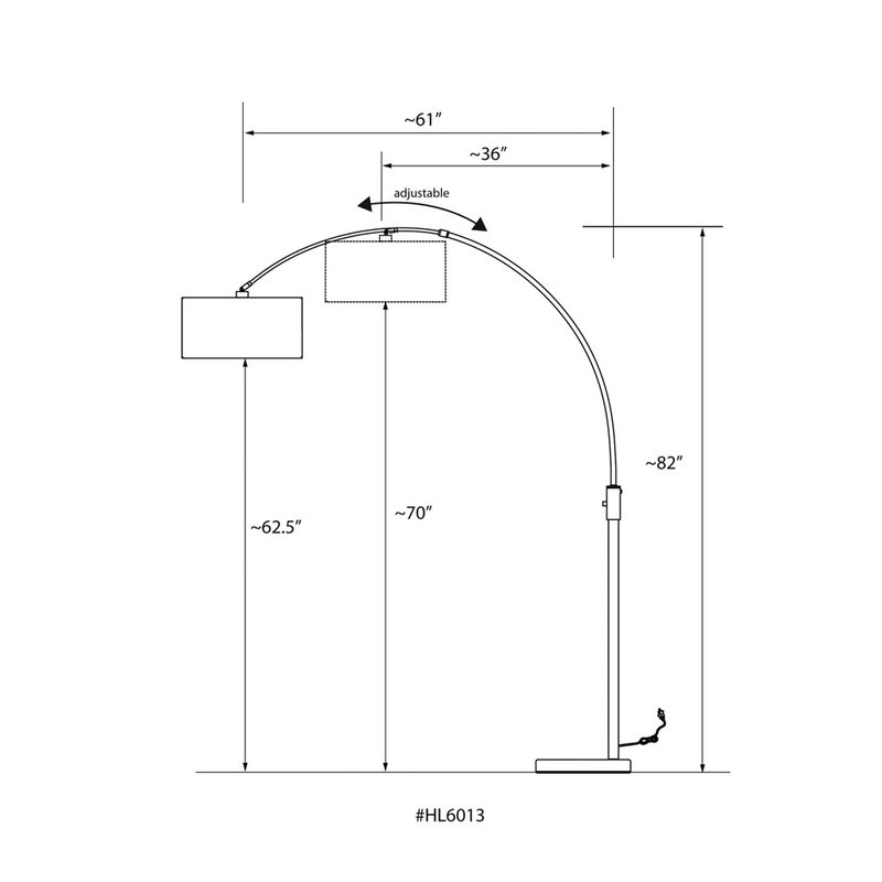 82" Arched Floor Lamp