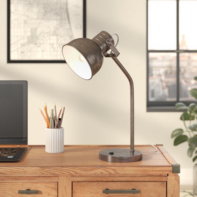 Warren Modern Metal 21.5" Desk Lamp