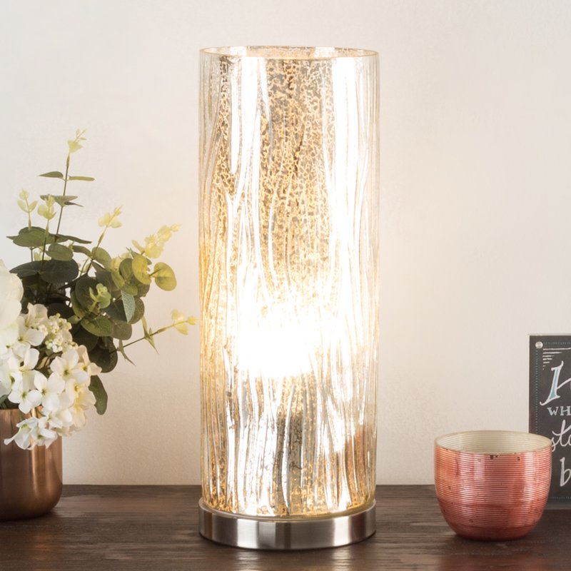 Aleda Tree Bark Pattern 16" Table Lamp