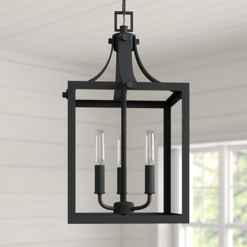 Sherri-Ann 60W 3-Light Metal Foyer Pendant